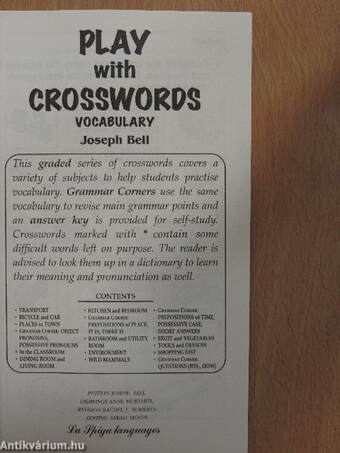 Play with crosswords vocabulary