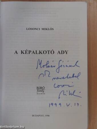 A képalkotó Ady (dedikált példány)