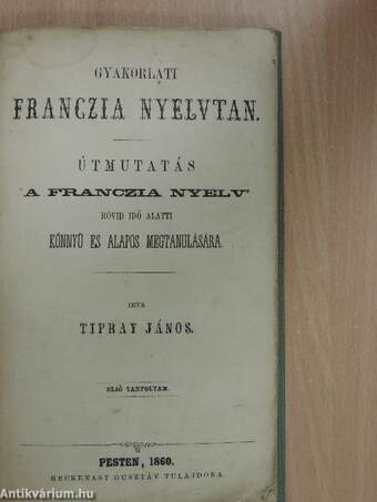 Gyakorlati franczia nyelvtan