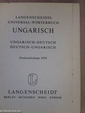 Langenscheidts Universal-Wörterbuch Ungarisch