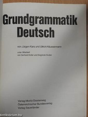 Grundgrammatik Deutsch