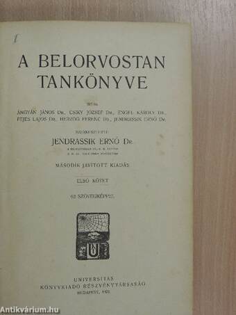 A belorvostan tankönyve I-II.