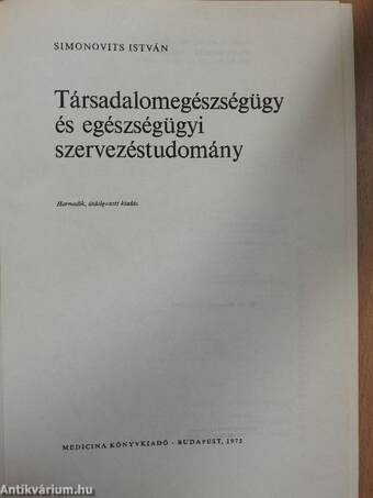 Társadalomegészségügy és egészségügyi szervezéstudomány