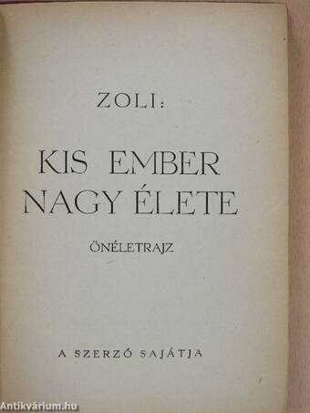 Kis ember nagy élete