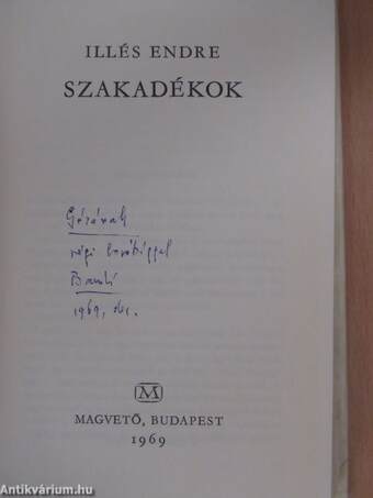 Szakadékok (dedikált példány)