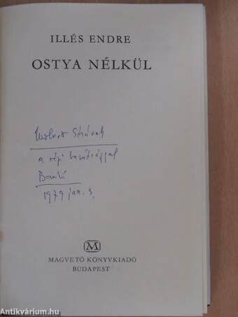 Ostya nélkül (dedikált példány)