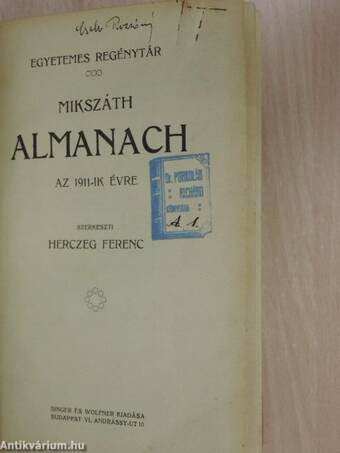 Mikszáth Almanach az 1911-ik évre