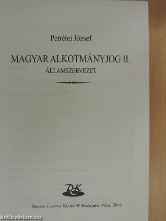 Magyar alkotmányjog II.