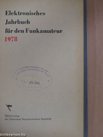 Elektronisches Jahrbuch für den Funkamateur 1978