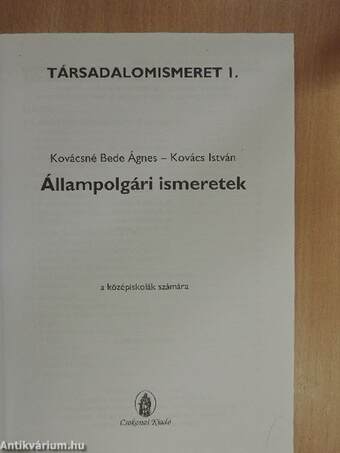 Társadalomismeret I.