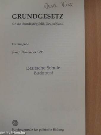 Grundgesetz für die Bundesrepublik Deutschland