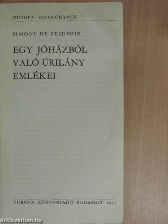 Egy jóházból való úrilány emlékei