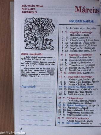 Katolikus Kincses Kalendárium 1997