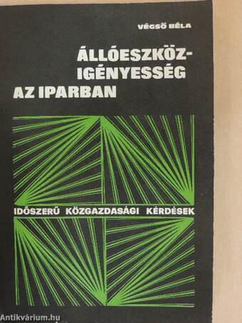 Állóeszköz-igényesség az iparban