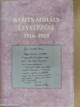 Babits Mihály levelezése 1916-1918