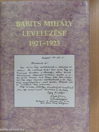 Babits Mihály levelezése 1921-1923