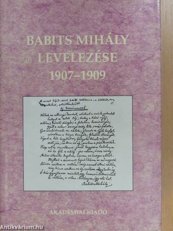 Babits Mihály levelezése 1907-1909