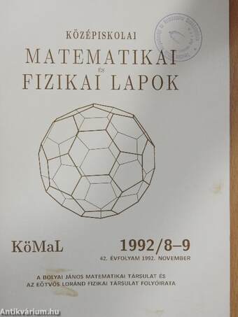 Középiskolai matematikai és fizikai lapok 1992. november