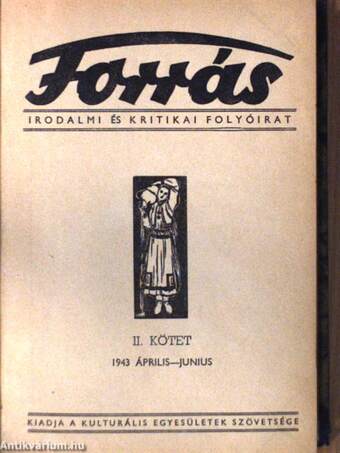 Forrás 1943. január-junius (fél évfolyam) I-II.