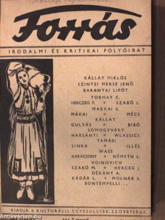 Forrás 1943. január-junius (fél évfolyam) I-II.