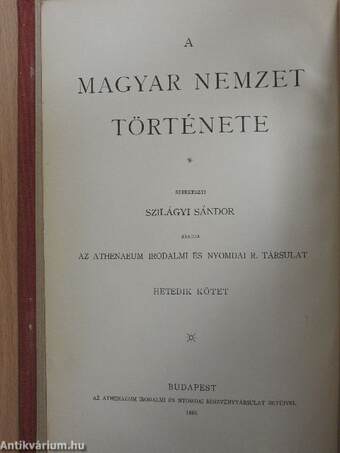 A magyar nemzet története VII.