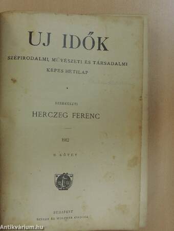 Uj Idők 1912. július-december (fél évfolyam)