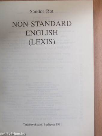 Non-standard English