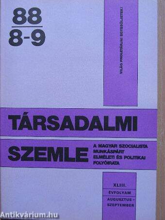 Társadalmi Szemle 1988. augusztus-szeptember