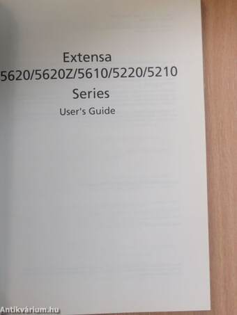 Extensa 5620/5620Z/5610/5220/5210 Series - User's Guide