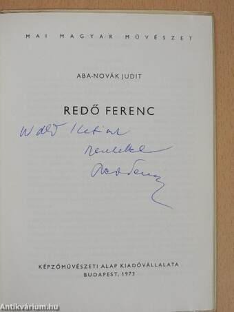 Redő Ferenc (dedikált példány)