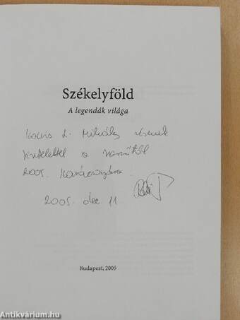 Székelyföld (dedikált példány)