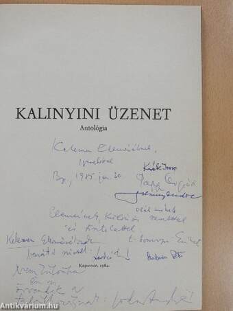 Kalinyini üzenet (dedikált példány)