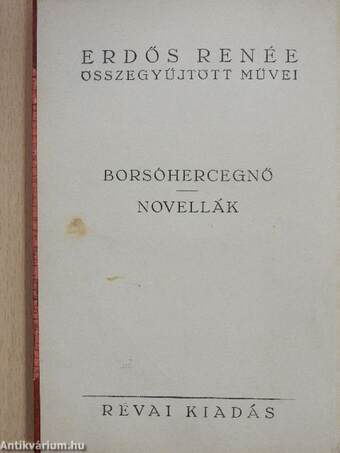 Borsóhercegnő/Novellák (aláírt példány)