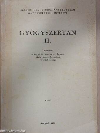 Gyógyszertan II.