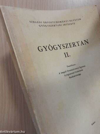 Gyógyszertan II.