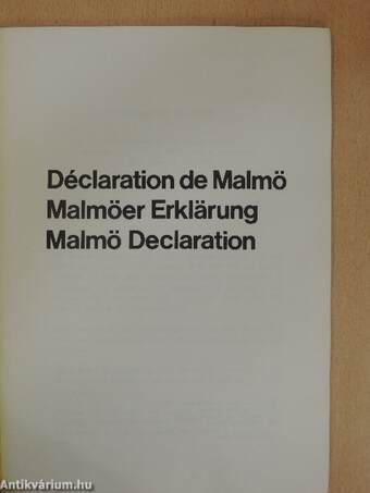 Déclaration de Malmö/Malmöer Erklärung/Malmö Declaration