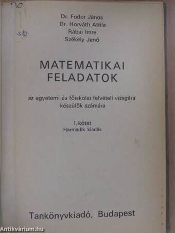 Matematikai feladatok I. (töredék)