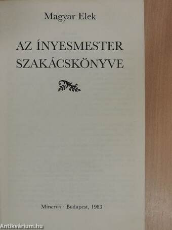 Az ínyesmester szakácskönyve