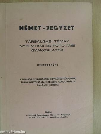 Német-jegyzet