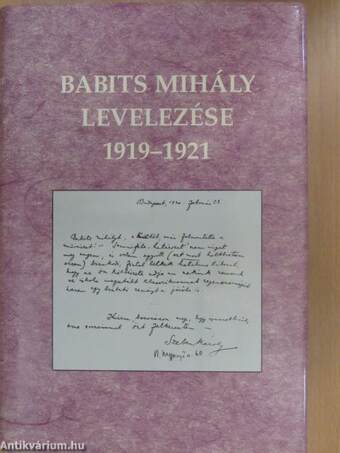 Babits Mihály levelezése 1919-1921