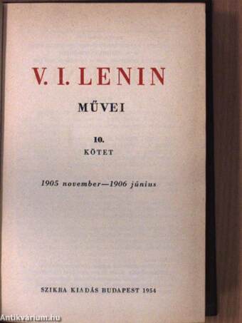 V. I. Lenin művei 10.