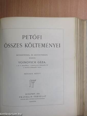 Petőfi összes költeményei I-II.