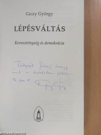 Lépésváltás (dedikált példány)