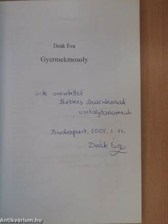 Gyermekmosoly (dedikált példány)