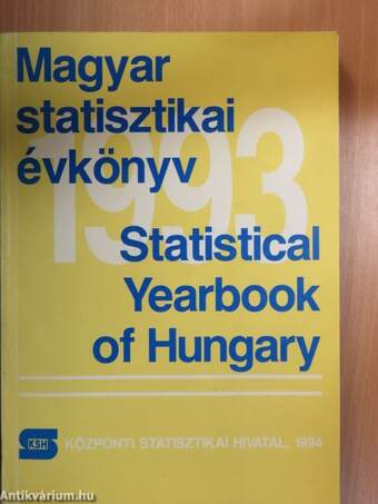 Magyar statisztikai évkönyv 1993
