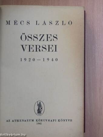 Mécs László összes versei (Tiltólistás kötet)