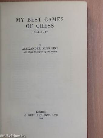 My best games of chess