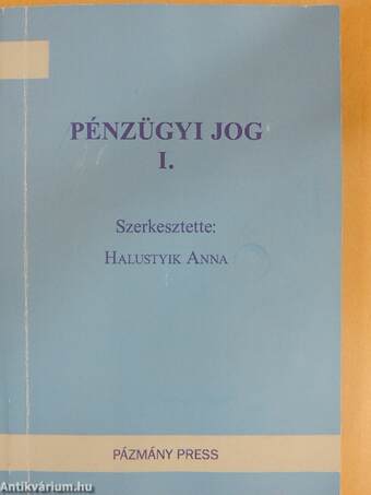 Pénzügyi jog I.