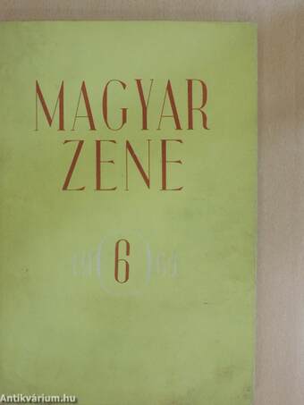 Magyar zene 1961/6.