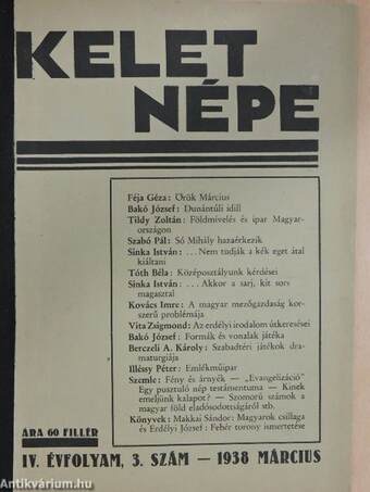 Kelet Népe 1938. március